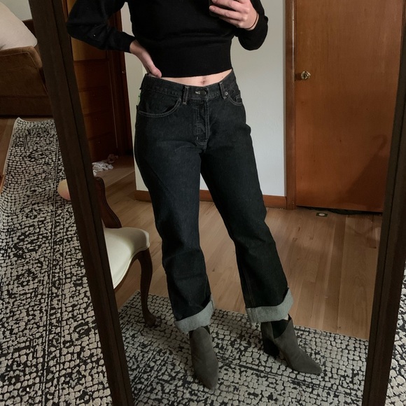 Gap boot cut straight leg dark wash jeans - Picture 3 of 8